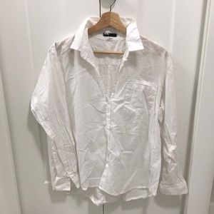 BDG (Urban Outfitters) Oversized Textured Blouse with Pocket